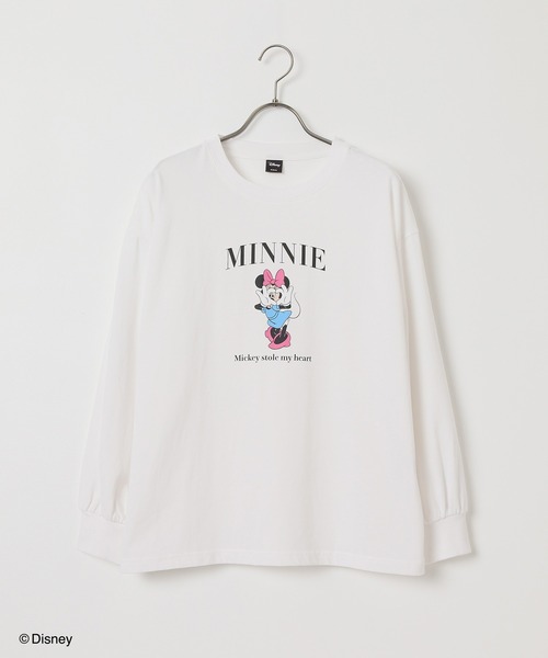 Honeys(ハニーズ)の「ディズニー/ゆるTシャツ(Tシャツ/カットソー・レディース・スミクロ/ブルー/グリーン/ベージュ/オフホワイト・LL/S/M/L)」の9枚目の写真