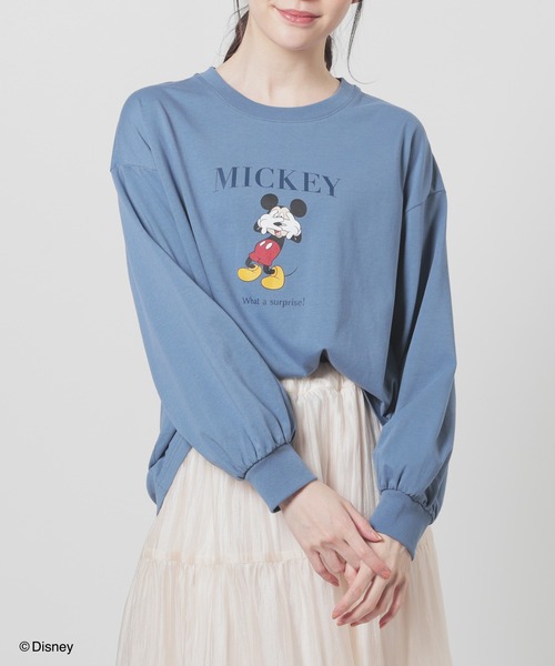 Honeys(ハニーズ)の「ディズニー/ゆるTシャツ(Tシャツ/カットソー・レディース・スミクロ/ブルー/グリーン/ベージュ/オフホワイト・LL/S/M/L)」の16枚目の写真