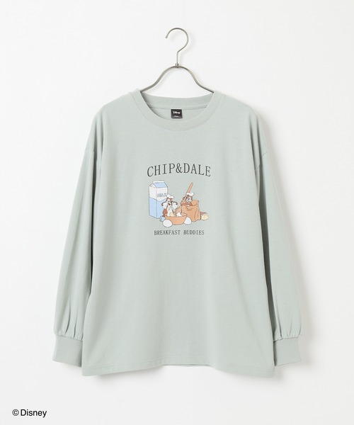 Honeys(ハニーズ)の「ディズニー/ゆるTシャツ(Tシャツ/カットソー・レディース・スミクロ/ブルー/グリーン/ベージュ/オフホワイト・LL/S/M/L)」の21枚目の写真