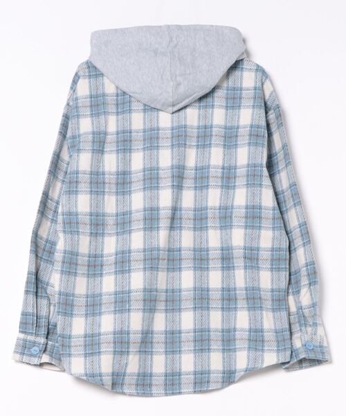 aimoha(アイモハ)の「【aimoha neo】 Vintage Plaid Hoodie Shirt(パーカー・メンズ・ブラック/ブルー・MEDIUM/LARGE/X-LARGE/XX-LARGE)」の3枚目の写真