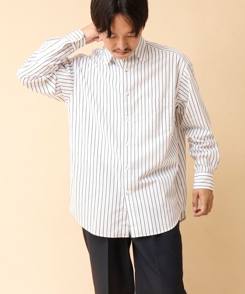 NOLLEY’S(ノーリーズ)の「NEW REGULAR ピーチブロード オーバーサイズシャツ 24AW(シャツ/ブラウス・メンズ・サックスブルー/ホワイト系その他/グリーン系その他・S/M/L)」の14枚目の写真