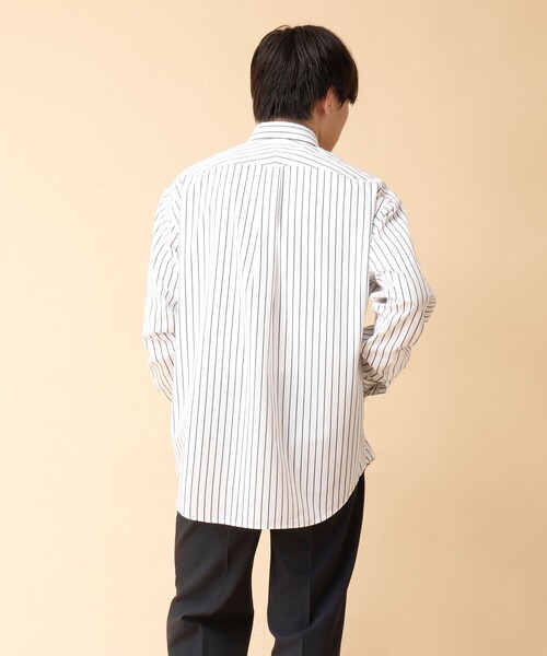 NOLLEY’S(ノーリーズ)の「NEW REGULAR ピーチブロード オーバーサイズシャツ 24AW(シャツ/ブラウス・メンズ・サックスブルー/ホワイト系その他/グリーン系その他・S/M/L)」の18枚目の写真