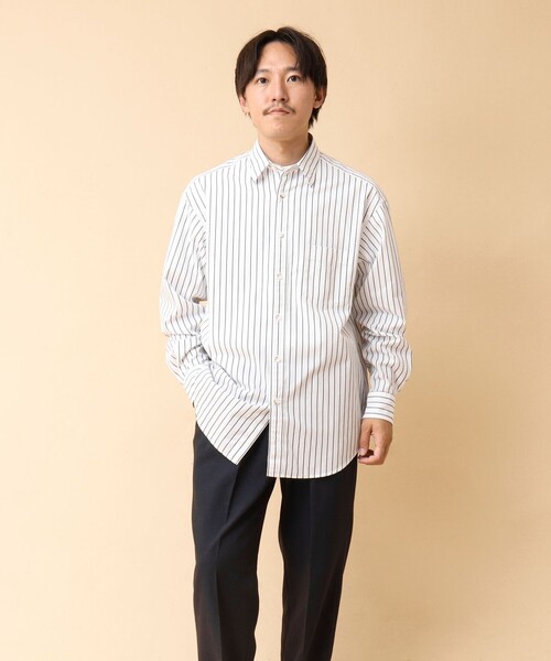 NOLLEY’S(ノーリーズ)の「NEW REGULAR ピーチブロード オーバーサイズシャツ 24AW(シャツ/ブラウス・メンズ・サックスブルー/ホワイト系その他/グリーン系その他・S/M/L)」の19枚目の写真