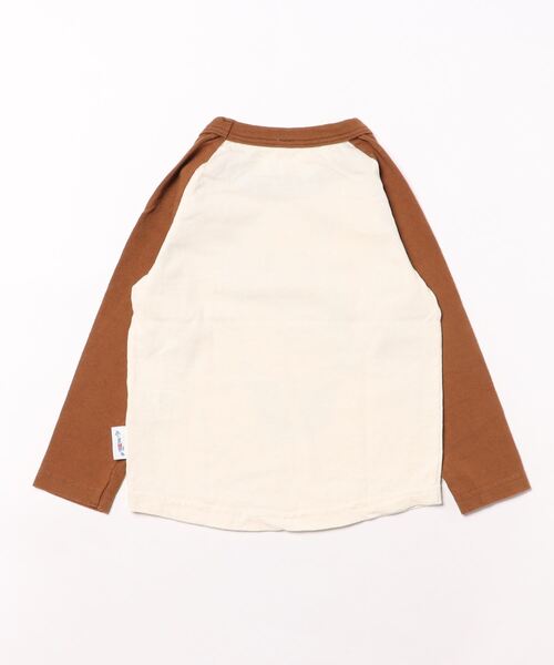 JIPPON（ジポン）の「ラグランパンダロンT/日本製（Tシャツ/カットソー・キッズ・ブラウン/ブラック/ピンク/ブルー・80/90/95/100/110/120/130/140）」の5枚目の写真