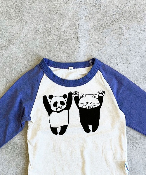 JIPPON（ジポン）の「ラグランパンダロンT/日本製（Tシャツ/カットソー・キッズ・ブラウン/ブラック/ピンク/ブルー・80/90/95/100/110/120/130/140）」の16枚目の写真