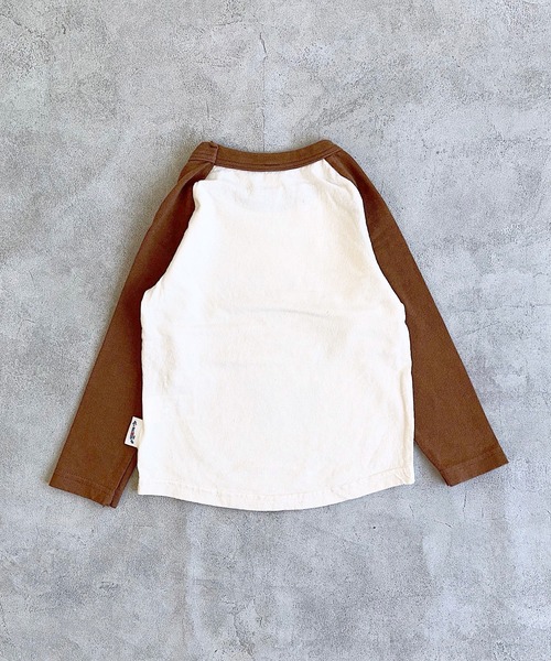 JIPPON（ジポン）の「ラグランパンダロンT/日本製（Tシャツ/カットソー・キッズ・ブラウン/ブラック/ピンク/ブルー・80/90/95/100/110/120/130/140）」の17枚目の写真