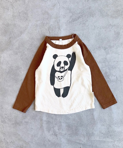 JIPPON（ジポン）の「ラグランパンダロンT/日本製（Tシャツ/カットソー・キッズ・ブラウン/ブラック/ピンク/ブルー・80/90/95/100/110/120/130/140）」の18枚目の写真