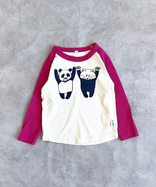 JIPPON（ジポン）の「ラグランパンダロンT/日本製（Tシャツ/カットソー・キッズ・ブラウン/ブラック/ピンク/ブルー・80/90/95/100/110/120/130/140）」の12枚目の写真