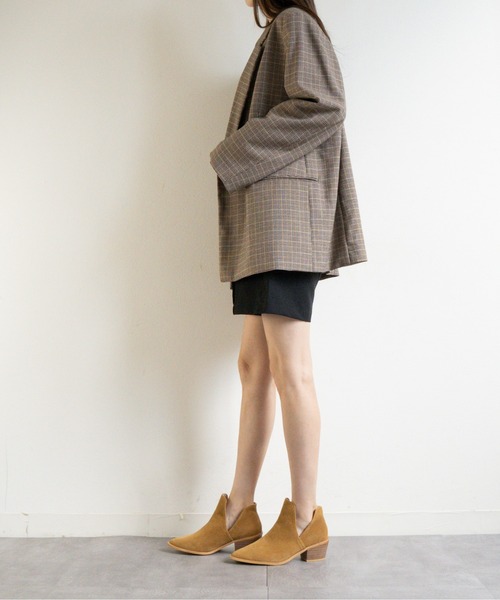 Fabby fabby(ファビィーファビィー)の「サイドVカットブーティー(ブーツ・レディース・ブラック/シルバー/ブラック系その他/グレー/キャメル・LARGE/SMALL/MEDIUM)」の8枚目の写真