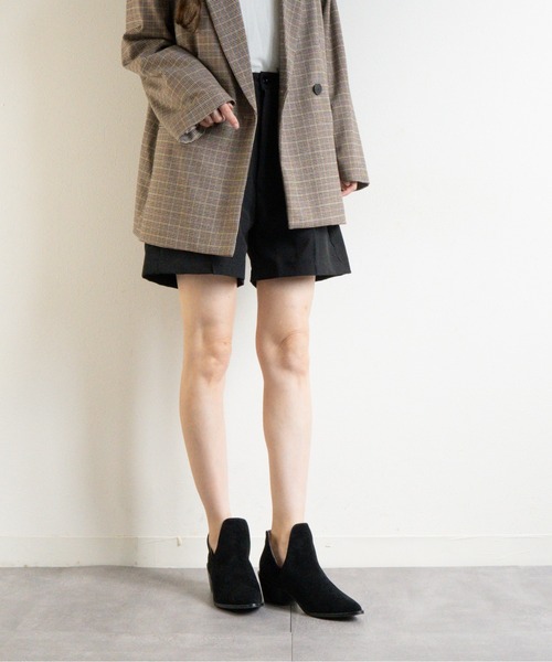 Fabby fabby(ファビィーファビィー)の「サイドVカットブーティー(ブーツ・レディース・ブラック/シルバー/ブラック系その他/グレー/キャメル・LARGE/SMALL/MEDIUM)」の9枚目の写真