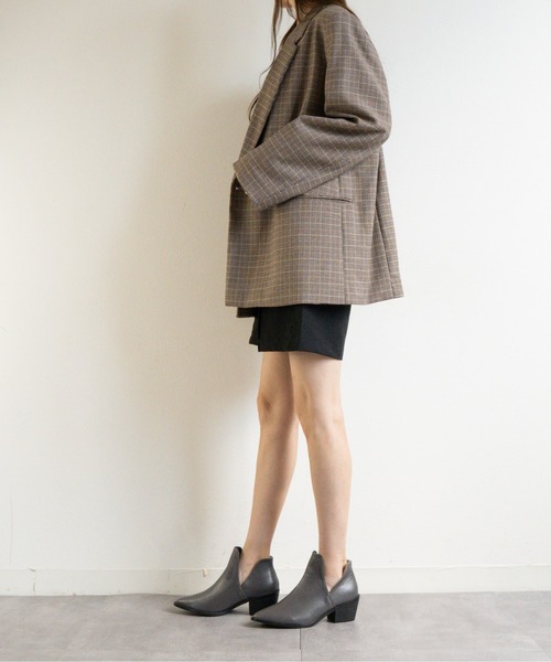 Fabby fabby(ファビィーファビィー)の「サイドVカットブーティー(ブーツ・レディース・ブラック/シルバー/ブラック系その他/グレー/キャメル・LARGE/SMALL/MEDIUM)」の20枚目の写真