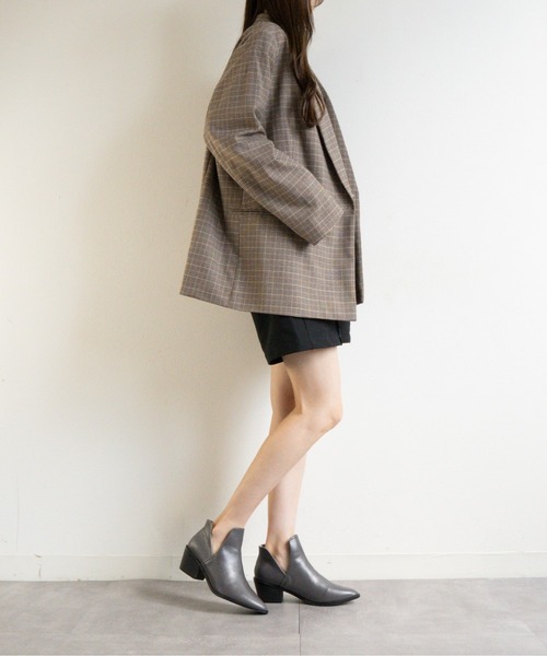 Fabby fabby(ファビィーファビィー)の「サイドVカットブーティー(ブーツ・レディース・ブラック/シルバー/ブラック系その他/グレー/キャメル・LARGE/SMALL/MEDIUM)」の10枚目の写真