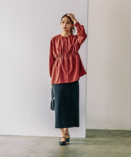 セール】シャーリングシャツ長袖/141724（シャツ/ブラウス）｜GLOBAL