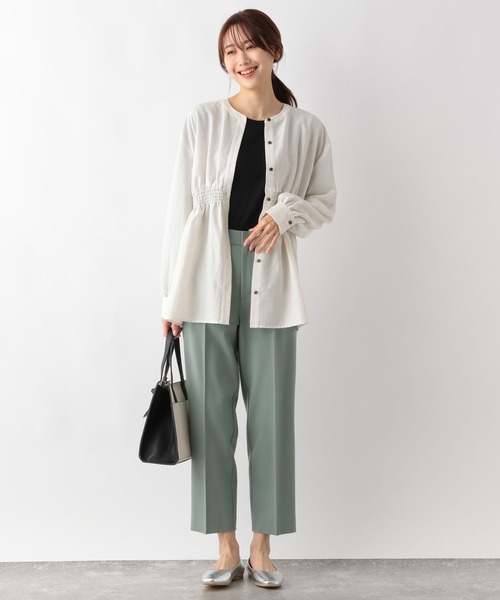 セール】シャーリングシャツ長袖/141724（シャツ/ブラウス