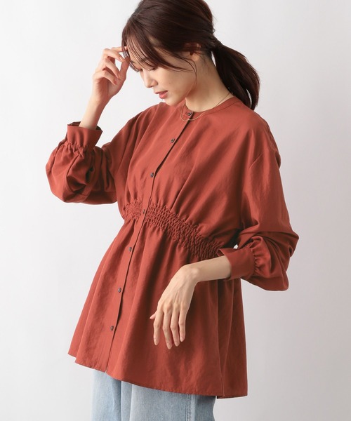 セール】シャーリングシャツ長袖/141724（シャツ/ブラウス）｜GLOBAL