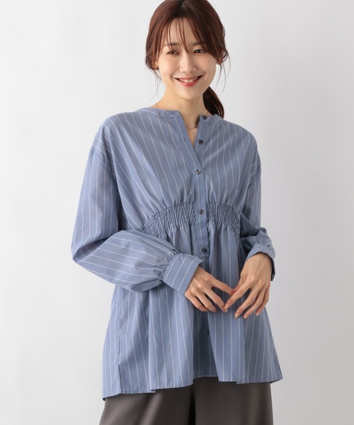 セール】シャーリングシャツ長袖/141724（シャツ/ブラウス）｜GLOBAL