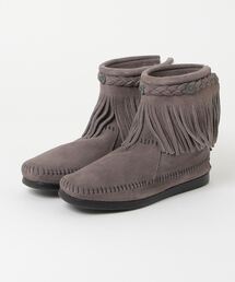 Minnetonka(~lgJ)́yMINNETONKAznC gbv obN Wbp[ HI TOP BACK ZIP BOOTS(u[c)