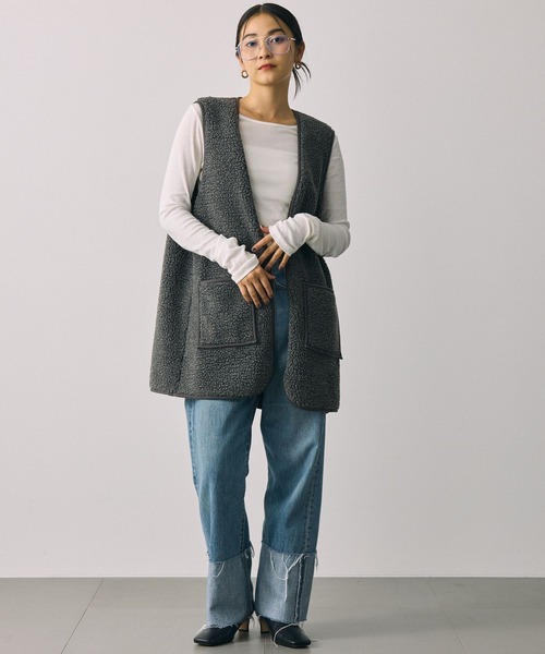 BABYLONE(バビロン)の「ウェザーコットンロングコート(トレンチコート・レディース・ライトベージュ/ブラウン・フリー)」の13枚目の写真