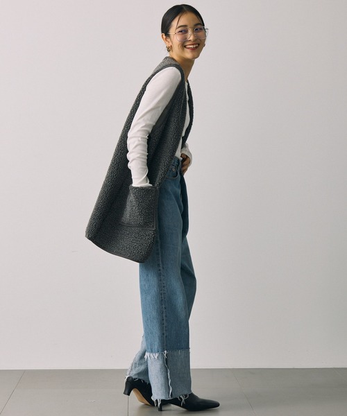 BABYLONE(バビロン)の「ウェザーコットンロングコート(トレンチコート・レディース・ライトベージュ/ブラウン・フリー)」の14枚目の写真