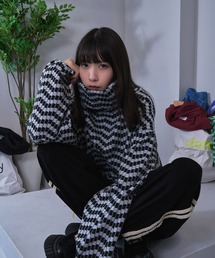 Nora Lily(m[)́yNora LilyzPatchwork Border Volume Neck Top (UNISEX)(̑gbvX)