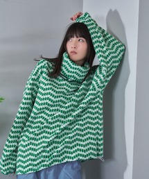 Nora Lily（ノラリリー）の「【Nora Lily】Patchwork Border Volume Neck Top (UNISEX)（その他トップス）」