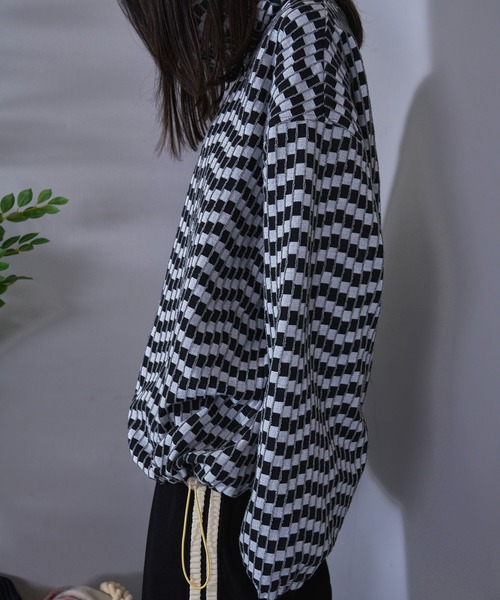 Nora Lily(ノラリリー)の「【Nora Lily】Patchwork Border Volume Neck Top (UNISEX)(その他トップス・メンズ・ブラック系その他/グリーン系その他/ブルー系その他・FREE)」の15枚目の写真