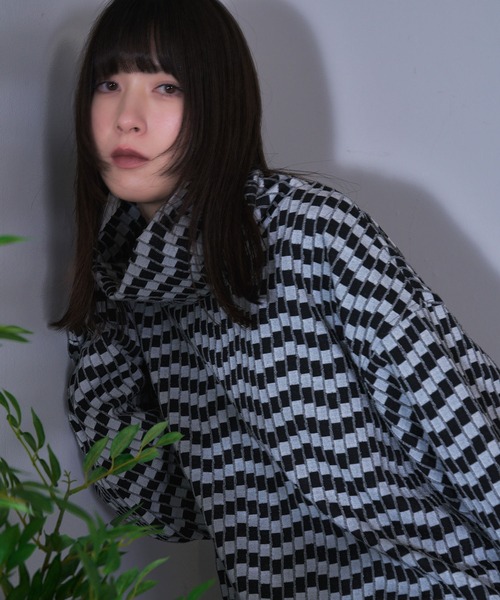 Nora Lily(ノラリリー)の「【Nora Lily】Patchwork Border Volume Neck Top (UNISEX)(その他トップス・メンズ・ブラック系その他/グリーン系その他/ブルー系その他・FREE)」の14枚目の写真