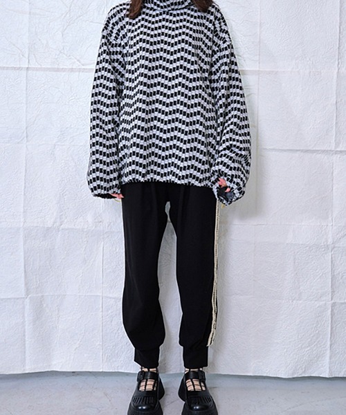 Nora Lily(ノラリリー)の「【Nora Lily】Patchwork Border Volume Neck Top (UNISEX)(その他トップス・メンズ・ブラック系その他/グリーン系その他/ブルー系その他・FREE)」の13枚目の写真