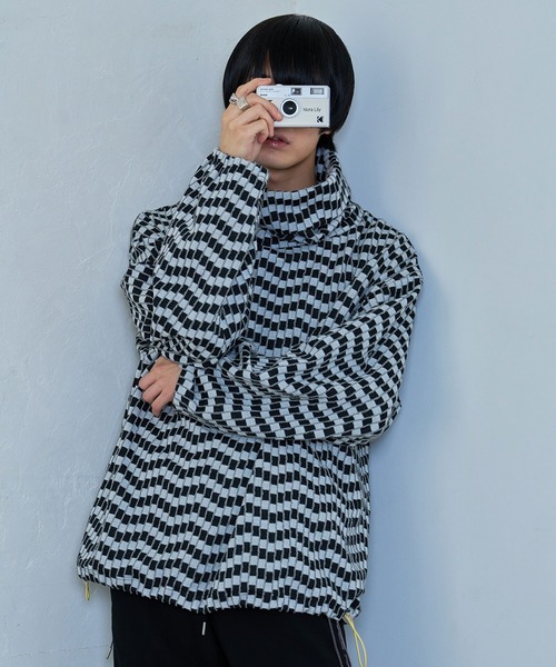 Nora Lily(ノラリリー)の「【Nora Lily】Patchwork Border Volume Neck Top (UNISEX)(その他トップス・メンズ・ブラック系その他/グリーン系その他/ブルー系その他・FREE)」の12枚目の写真