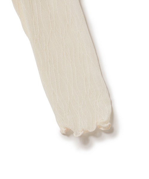 ROPE' PICNIC（ロペピクニック）の「シアージャガードトップス（Tシャツ/カットソー・レディース・オフホワイト/ブラック・38）」の6枚目の写真