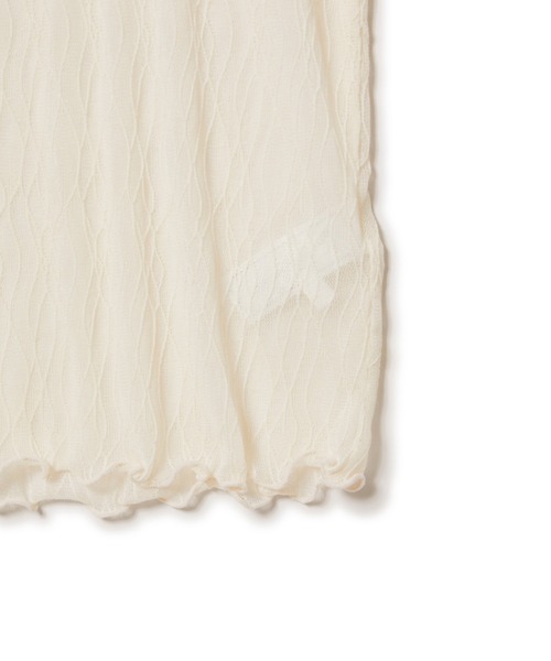 ROPE' PICNIC（ロペピクニック）の「シアージャガードトップス（Tシャツ/カットソー・レディース・オフホワイト/ブラック・38）」の7枚目の写真