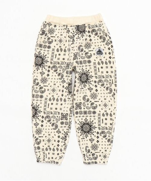 XLARGE KIDS(エクストララージキッズ)の「総柄ペイズリースウェットワイドパンツ(その他パンツ・キッズ・アイボリー/ブラック・80cm/90cm/100cm/110cm/120cm/130cm/140cm)」の5枚目の写真