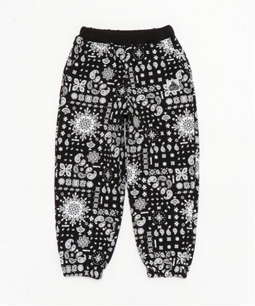 XLARGE KIDS(エクストララージキッズ)の「総柄ペイズリースウェットワイドパンツ(その他パンツ・キッズ・アイボリー/ブラック・80cm/90cm/100cm/110cm/120cm/130cm/140cm)」の7枚目の写真