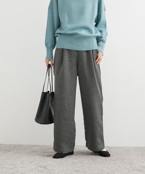 URBAN RESEARCH DOORS(アーバンリサーチドアーズ)の「メランジツイルイージーパンツ(その他パンツ・レディース・チャコールグレー/ブラウン・SMALL/MEDIUM)」の2枚目の写真