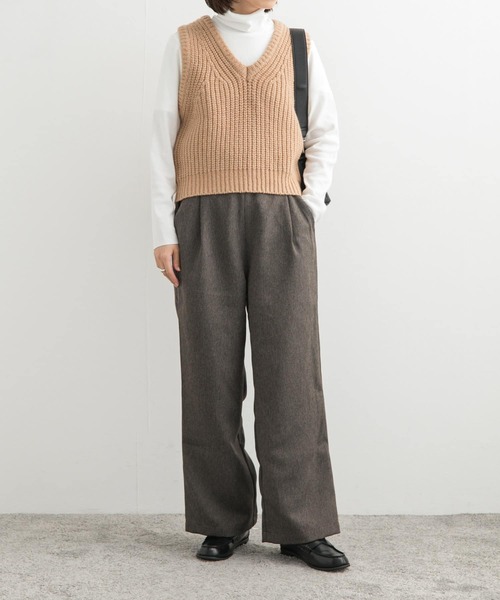 URBAN RESEARCH DOORS(アーバンリサーチドアーズ)の「メランジツイルイージーパンツ(その他パンツ・レディース・チャコールグレー/ブラウン・SMALL/MEDIUM)」の9枚目の写真