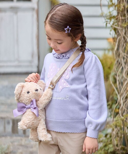 ANY（エニィ）の「ぬいぐるみ抱っこポシェット（ショルダーバッグ・キッズ・ベージュ系/ピンク系・F）」の2枚目の写真