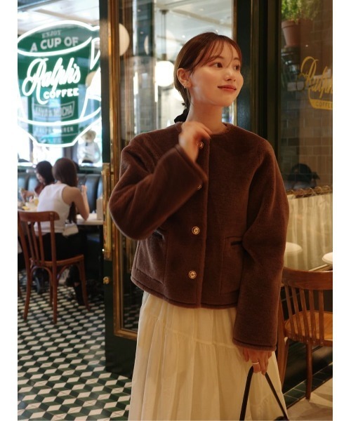 ジャケット・アウター herlipto Viana Wool Short Coat espresso HLT REPORT VOL.7】11 Ways to style Outerwear by Her lip to