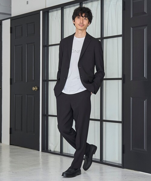 RONEL(ロネル)の「ポリバスケットノープリーツテーパードスラックス(スラックス・メンズ・ダークグレー/ブラック/ネイビー・S/L/M)」の7枚目の写真