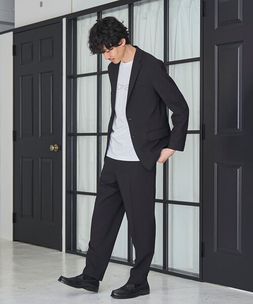 RONEL(ロネル)の「ポリバスケットノープリーツテーパードスラックス(スラックス・メンズ・ダークグレー/ブラック/ネイビー・S/L/M)」の8枚目の写真