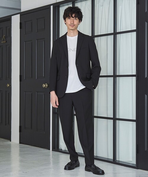 RONEL(ロネル)の「ポリバスケットノープリーツテーパードスラックス(スラックス・メンズ・ダークグレー/ブラック/ネイビー・S/L/M)」の9枚目の写真