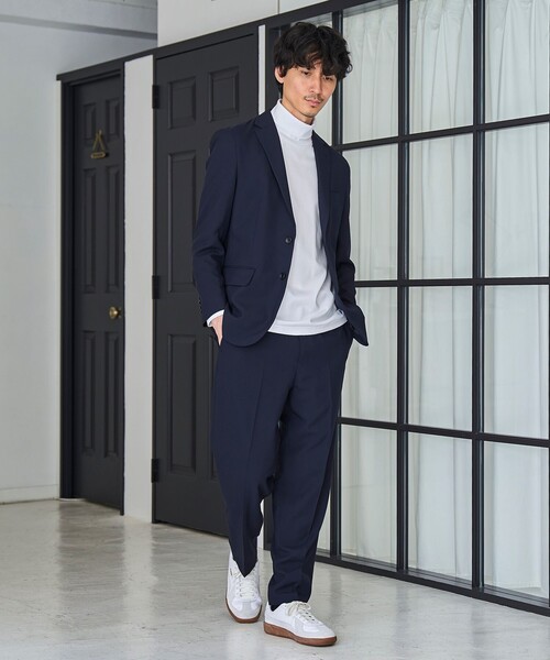 RONEL(ロネル)の「ポリバスケットノープリーツテーパードスラックス(スラックス・メンズ・ダークグレー/ブラック/ネイビー・S/L/M)」の14枚目の写真
