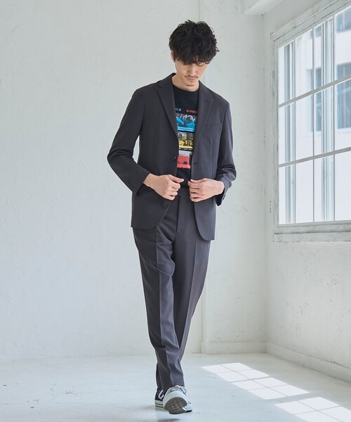 RONEL(ロネル)の「ポリバスケットノープリーツテーパードスラックス(スラックス・メンズ・ダークグレー/ブラック/ネイビー・S/L/M)」の19枚目の写真
