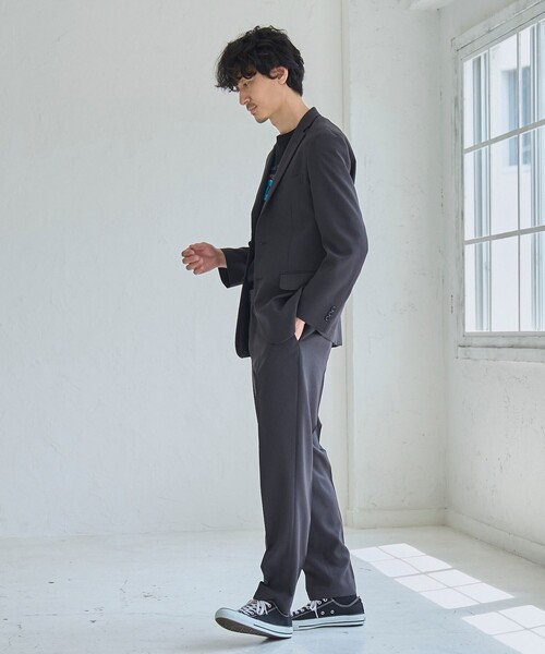 RONEL(ロネル)の「ポリバスケットノープリーツテーパードスラックス(スラックス・メンズ・ダークグレー/ブラック/ネイビー・S/L/M)」の21枚目の写真