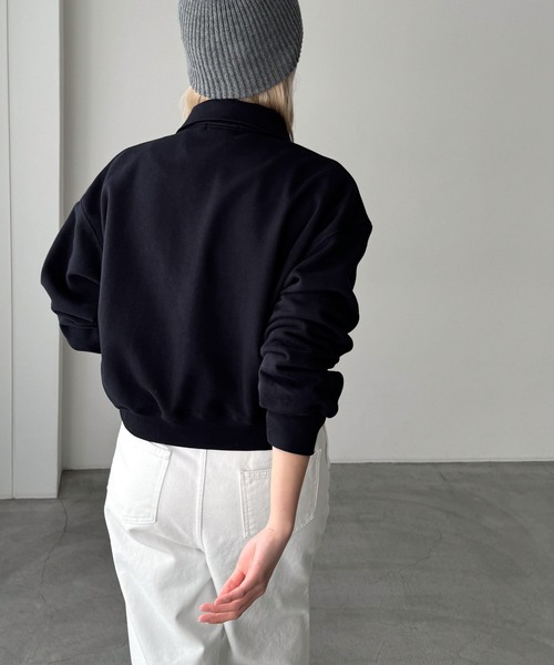 CANAL JEAN（キャナルジーン）の「El mar　ポロ襟スウェットプルオーバー（スウェット・レディース・グレー/ネイビー/オートミール・ONE SIZE）」の11枚目の写真