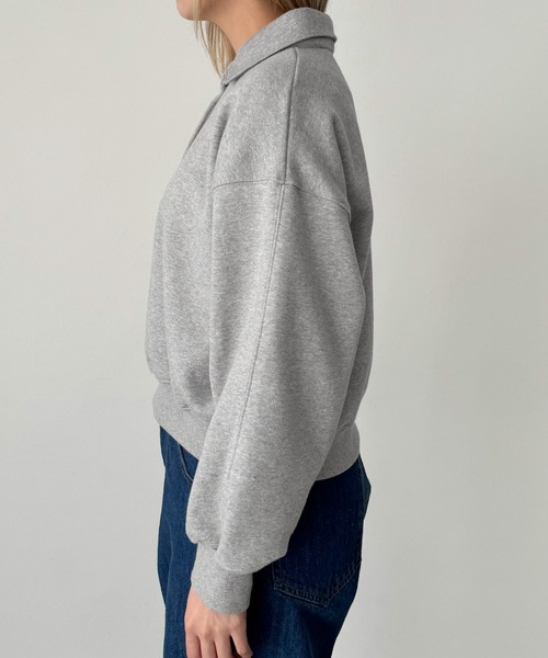 CANAL JEAN（キャナルジーン）の「El mar　ポロ襟スウェットプルオーバー（スウェット・レディース・グレー/ネイビー/オートミール・ONE SIZE）」の14枚目の写真