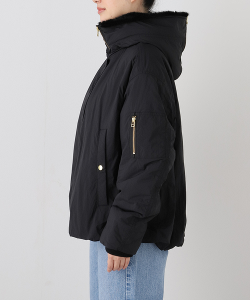 JOURNAL STANDARD（ジャーナルスタンダード）の「ナイロンショート N-2B（ブルゾン・レディース・ブラック/ブラウン・FREE）」の7枚目の写真