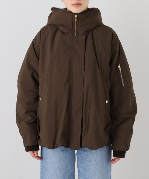 JOURNAL STANDARD（ジャーナルスタンダード）の「ナイロンショート N-2B（ブルゾン・レディース・ブラック/ブラウン・FREE）」の22枚目の写真