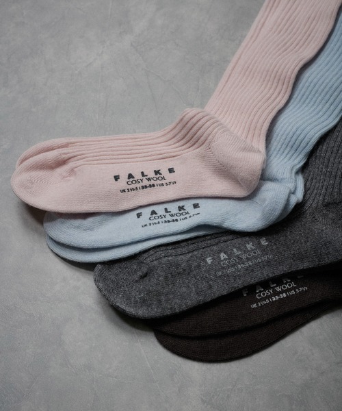 FALKE(ファルケ)の「【FALKE(ファルケ)】Cosy Wool Boot Socks(ソックス/靴下・レディース・ブラウン系その他/サックスブルー/ピンク系その他2/グレー・FREE)」の2枚目の写真