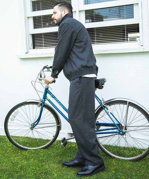 MR.OLIVE(ミスターオリーブ)の「MR.OLIVE ミスターオリーブ / RECYCLING WOOL SOFT TWILL / TRACK JACKET カシミアウールリサイクルウールソフトツイルトラックジャケット セットアップ / M243136(ブルゾン・メンズ・ネイビー/チャコール・SMALL/MEDIUM/LARGE)」の12枚目の写真