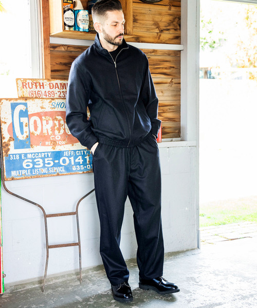 MR.OLIVE(ミスターオリーブ)の「MR.OLIVE ミスターオリーブ / RECYCLING WOOL SOFT TWILL / TRACK JACKET カシミアウールリサイクルウールソフトツイルトラックジャケット セットアップ / M243136(ブルゾン・メンズ・ネイビー/チャコール・SMALL/MEDIUM/LARGE)」の13枚目の写真